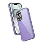 For OPPO A17 Frame Two Color Lens Ring TPU Phone Case(Purple) - 1