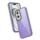 For OPPO A96 Frame Two Color Lens Ring TPU Phone Case(Purple) - 1