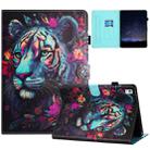 For iPad 10.2 2021 / Air 10.5 Painted Litchi Leather Sewing Smart Tablet Case(Tiger) - 1