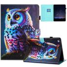 For iPad mini 5 / 4 / 3 / 2 Painted Litchi Leather Sewing Smart Tablet Case(Colorful Owl) - 1