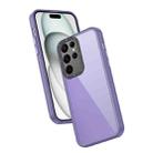 For Samsung Galaxy S22 Ultra 5G Frame Two Color Lens Ring TPU Phone Case(Purple) - 1