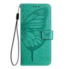 For OnePlus 12 5G Global Embossed Butterfly Leather Phone Case(Green) - 2