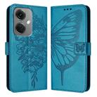 For OnePlus Nord CE3 Embossed Butterfly Leather Phone Case(Blue) - 1