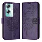 For OnePlus Nord N30 SE Embossed Butterfly Leather Phone Case(Dark Purple) - 1