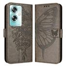 For OnePlus Nord N30 SE Embossed Butterfly Leather Phone Case(Grey) - 1