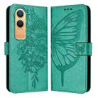 For OnePlus Nord CE4 Lite Embossed Butterfly Leather Phone Case(Green) - 2