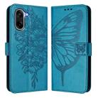For OnePlus Ace 5 Racing Embossed Butterfly Leather Phone Case(Blue) - 2