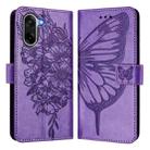 For OnePlus Ace 5 Racing Embossed Butterfly Leather Phone Case(Light Purple) - 2