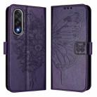 For OnePlus Ace 5 Ultra Embossed Butterfly Leather Phone Case(Dark Purple) - 2