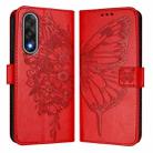 For OnePlus Ace 5 Ultra Embossed Butterfly Leather Phone Case(Red) - 2