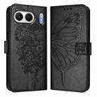 For OnePlus Nord 4 5G Global Embossed Butterfly Leather Phone Case(Black) - 2