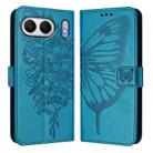 For OnePlus Nord 4 5G Global Embossed Butterfly Leather Phone Case(Blue) - 2