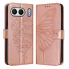 For OnePlus Nord 4 5G Global Embossed Butterfly Leather Phone Case(Rose Gold) - 2