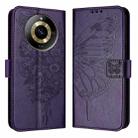 For Realme 11 4G Global Embossed Butterfly Leather Phone Case(Dark Purple) - 1