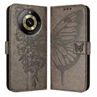 For Realme Narzo 60 Pro Global Embossed Butterfly Leather Phone Case(Grey) - 1