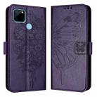 For Realme C21Y Embossed Butterfly Leather Phone Case(Dark Purple) - 2