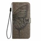 For Realme C21Y Embossed Butterfly Leather Phone Case(Grey) - 3