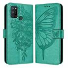 For Realme C17 / 7i Embossed Butterfly Leather Phone Case(Green) - 3