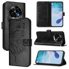 For Realme 13 Pro / 13 Pro+ 5G Embossed Butterfly Leather Phone Case(Black) - 1