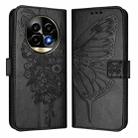 For Realme 13 Pro / 13 Pro+ 5G Embossed Butterfly Leather Phone Case(Black) - 2