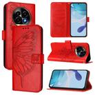 For Realme 13 Pro / 13 Pro+ 5G Embossed Butterfly Leather Phone Case(Red) - 1