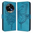 For Realme 13 Pro / 13 Pro+ 5G Embossed Butterfly Leather Phone Case(Blue) - 2