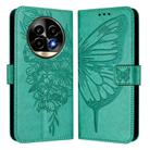 For Realme 13 Pro / 13 Pro+ 5G Embossed Butterfly Leather Phone Case(Green) - 2