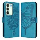 For Realme V70 / 14x Global / C75 5G Embossed Butterfly Leather Phone Case(Blue) - 2