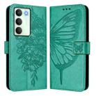 For Realme V70 / 14x Global / C75 5G Embossed Butterfly Leather Phone Case(Green) - 2