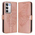 For Realme C71 4G Global Embossed Butterfly Leather Phone Case(Rose Gold) - 2