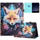 For Amazon Fire HD10 2023/2021 Painted Litchi Leather Sewing Smart Tablet Case(Fox) - 1
