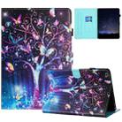 For Samsung Galaxy Tab A7 10.4 T500 Painted Litchi Leather Sewing Smart Tablet Case(Meteor Butterfly) - 1