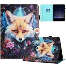 For Samsung Galaxy Tab A 10.1 T580 Painted Litchi Leather Sewing Smart Tablet Case(Fox) - 1