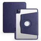 For iPad Air 11 2025 / 2024 Acrylic 360 Degree Rotation Holder Leather Tablet Case(Dark Blue) - 1