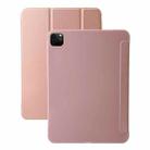 For iPad Pro 13 2024 Three-fold Holder Flip Tablet Leather Case(Rose Gold) - 1