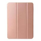 For iPad Pro 13 2024 Three-fold Holder Flip Tablet Leather Case(Rose Gold) - 2