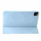 For iPad Pro 13 2024 Three-fold Holder Flip Tablet Leather Case(Sky Blue) - 3