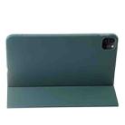 For iPad Pro 13 2024 Three-fold Holder Flip Tablet Leather Case(Dark Green) - 3