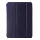 For iPad Pro 13 2024 Three-fold Holder Flip Tablet Leather Case(Dark Blue) - 2