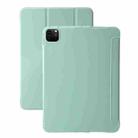 For iPad Pro 13 2024 Three-fold Holder Flip Tablet Leather Case(Mint Green) - 1