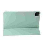 For iPad Pro 13 2024 Three-fold Holder Flip Tablet Leather Case(Mint Green) - 3