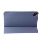 For iPad Pro 13 2024 Three-fold Holder Flip Tablet Leather Case(Purple) - 3