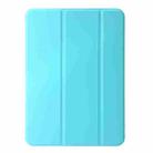 For iPad Pro 13 2024 Three-fold Holder Flip Tablet Leather Case(Mint Blue) - 2