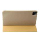 For iPad Pro 13 2024 Three-fold Holder Flip Tablet Leather Case(Gold) - 3