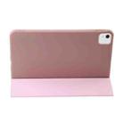 For iPad Air 13 2024 Three-fold Holder Flip Tablet Leather Case(Rose Gold) - 3