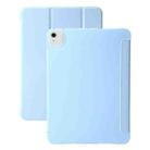 For iPad Air 13 2024 Three-fold Holder Flip Tablet Leather Case(Sky Blue) - 1