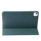 For iPad Air 13 2024 Three-fold Holder Flip Tablet Leather Case(Dark Green) - 3