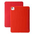 For iPad Air 13 2024 Three-fold Holder Flip Tablet Leather Case(Red) - 1