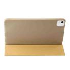 For iPad Air 13 2024 Three-fold Holder Flip Tablet Leather Case(Gold) - 3