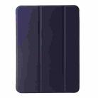 For iPad Air 11 2024 Three-fold Holder Flip Tablet Leather Case(Dark Blue) - 2